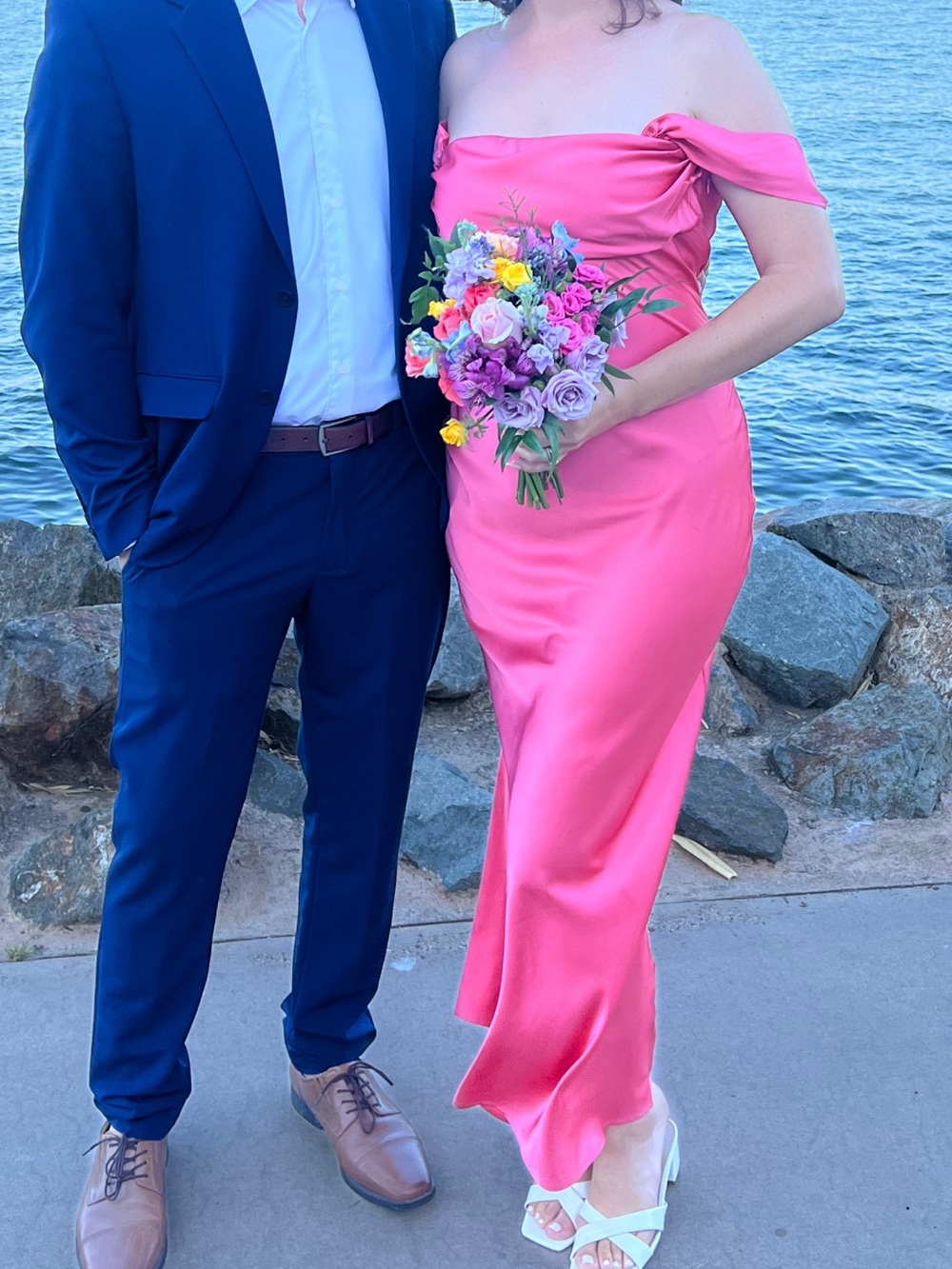 Satin Pink Evening Dress